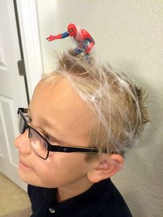 64 Of The Best Crazy Hair Day 'Dos Ever#boyhair #boysstyle #kidshair #trendyboys #coolhair #boyscut #hairstyleideas #littleman #hairinspo #boysfashion Crazy Hair Boys, Crazy Hair For Kids, Wacky Hair Days, Crazy Hair Day, Wacky Hair, Crazy Hair Day At School, Corte De Cabelo Masculino, Crazy Hair Days, Halloween Hair