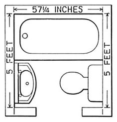 a drawing of a bathroom with the measurements for the toilet and shower area in it