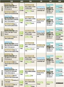 an image of a timetable for the upcoming events in which you can see what they are going