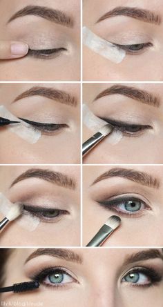 tracé son eyeliner avec du scotch Eyeshadow Basics, Makeup Tutorial Step By Step, Graduation Makeup, Best Eyeshadow, Mascara Tips, Fishtail Braid