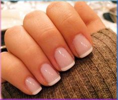 French Manicure Gel Nails, Manicure Natural, Square French, Gel French Manicure, French Manicures, French Manicure Designs, Squoval Nails, French Manicure Nails, Trendy Nail Art Designs