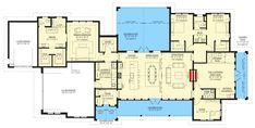 the floor plan for a house with two levels and three rooms, including an office area