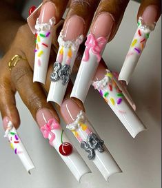 Cake Nails Design, Birthday Cake Nails Design, Frosting Nails, Birthday Cake Nails, Cake Nail Art, Dessert Nails, Cake Nails, Gel Toe Nails