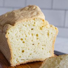 a loaf of bread sitting on top of a table