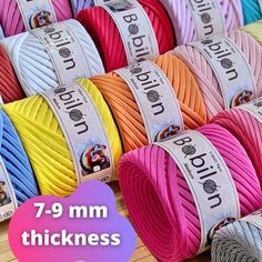 "Multicolored TShirt Yarn For Home Decor, Ribbon, Cotton Yarn, Chunky, Jersey Yarn, Gift For Crocheter, Trapillo T Yarn, Crochet Basket Yarn 🔍 DETAILS 🔍 Ordering from this listing you will get a 100% eco-friendly cotton yarn ball, the thickness of the thread is 7-9 mm. Bobilon yarn is eco-friendly, stretchy, and durable. It is perfect to work with! The quality is perfect, we thoroughly select the fabric for our yarn. Each yarn ball is well checked before shipping, so you will receive your prod Tapestry Crafts, Tshirt Yarn, Weaving Rug, Fabric Yarn, Yarn Ball, T Shirt Yarn, Crochet Basket, Knitting Needles, Knitting Yarn