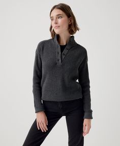 Cozy Gray Top For Workwear, Cozy Gray Tops For Workwear, Casual Ribbed Merino Wool Outerwear, Ribbed Merino Wool Top For Fall, Fall Relaxed Fit Merino Wool Top, Fall Merino Wool Top With Relaxed Fit, Relaxed Fit Merino Wool Tops For Fall, Fall Merino Wool Relaxed Fit Top, Cozy Merino Wool Tops For Workwear