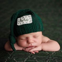 A lovely newborn personalized knot elf hat/ handknit newborn name hat, perfect for both newborn boy and newborn girl.  The hat is perfect for newborn coming home outfits, as a newborn photo prop and great as a gift for a new baby or for a baby name announcement. A lovely keepsake baby shower gift idea. You can see all my items in my etsy shop: https://www.etsy.com/shop/BabiesRepublic?ref=hdr_shop_menu All my items are currently available in newborn size. You can choose your OWN COLOR for the kno Baby Hospital Hat, Personalized Baby Boy Gifts, Baby Name Announcement, Newborn Coming Home Outfit, Unique Monogram, Handmade Baby Shower Gift, Personalized Newborn, Personalized Hats, Newborn Baby Hats