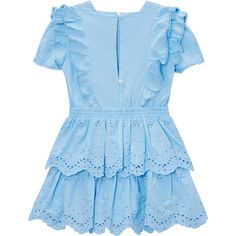 The Freya Mini Dress is a delightful choice for any occasion. With its sweet short sleeves and charming ruffle detailing, your little one will look as adorable as ever in this mini dress. Pair with white sneakers for a sweet casual look. | Marlo Kids | Freya Mini Dress, Powder (Blue, Size 4-5Y) | Maisonette collects the best children’s products from around the world (unlike Zulily, Etsy, The Tot, Farfetch Kids, Childrensalon, Crate and Kids, Kohls, Wayfair, Buy Buy Baby, Nordstroms, Mini Boden, Garment Care Labels, Sleepwear Dress, Look Short, Size Chart For Kids, Womens Size Chart, Short Rompers, Powder Blue, White Sneakers, Kids' Dresses