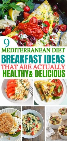 Mediterranean Diet Breakfast Recipes, Camping Breakfast Ideas, Mediterranean Diet Food List, Mediterranean Diet Breakfast, Mediterranean Breakfast, Mediterranean Diet Recipes Dinners, Breakfast Oatmeal, Mediterranean Diet Meal Plan, Easy Mediterranean Diet Recipes