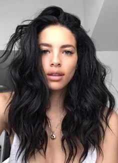 MICHAIR CECILIA VN: NATURAL WAVY CAMBODIA from MICHAIR Black Hair Color, Long Black Hair, Human Hair Lace Wigs, Grunge Hair, Long Black, Human Hair Extensions, Dark Hair, Weave Hairstyles, Pretty Hairstyles