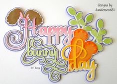 an image of happy family day with flowers and leaves on the side, cut out from paper