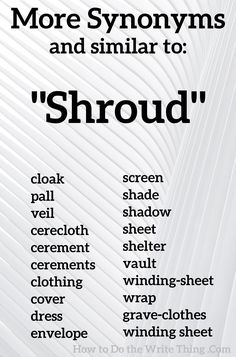 a poster with the words shroud and other words in black on white background,