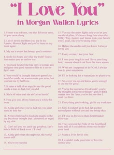 i love you in morgan wallen lyric's song for the movie