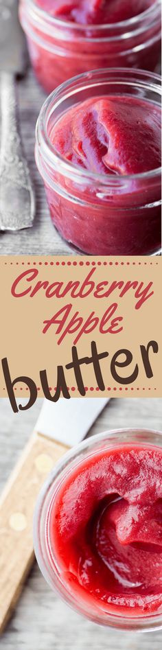 this is an image of cranberry apple butter