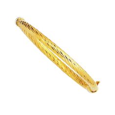 14k Yellow Twisted Gold Women's Bangle Bracelet, 7" Luxury Modern Twist Yellow Gold Bangle, Luxury Yellow Gold Bangle With A Modern Twist, Rose Gold Anklet, Twisted Bangle, Pearl Anklet, Womens Bangles, Gold Anklet, Gold Charm Bracelet, Rose Gold Bracelet