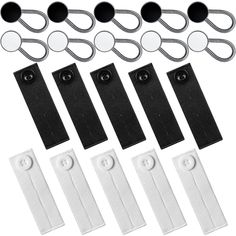 PRICES MAY VARY. Practical Combination Set: the package comes with a total of 20 pieces of elastic button extenders, including 10 pieces of button extenders for jeans, 10 pieces of shirt collar extenders for men, both available in black and white color, sufficient in quantity and complete in combination to meet your daily use needs Stable for Long Time Use: the dress shirt collar extender is made of quality metal, easy to stretch as you like, providing you with a comfortable wearing experience; Button Extender, Collar Shirt Men, Jeans Button, Sewing Notions, Black And White Colour, Shirt Collar, Women Clothing, Favorite Outfit, Elastic Waist