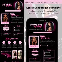 an image of a website design for beauty salons and hair stylishers