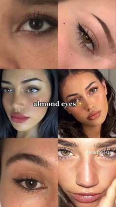 Pretty Eyes Color, Almond Eye Makeup, Almond Shaped Eyes, Almond Eyes, Pretty Skin, Makeup Looks Tutorial, Aesthetic People