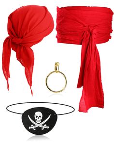 PRICES MAY VARY. Adult Pirate Accessories: the pirate costume set concludes 1 piece pirate bandana, 1 piece pirate large sash, 1 piece of pirate eye patch, 1 piece of coin necklace as well as 1 piece of earring, 5 pieces in total; You can apply these costume sets to match with pirate costumes quickly instead of spending time on collocation Pirate Sash and Bandana: pirate bandana headband measures about approx. 33 x 52 x 33 inch/ 83.82 x 132.08 x 83.82 cm; Pirate sash is approx. 144 x 10 inch/ 36 Pirate Sash, Pirate Earrings, Pirate Dress Up, Pirate Costume Accessories, Pirate Eye Patch, Pirate Eye, Pirate Bandana, Pirate Costumes, Pirate Eye Patches