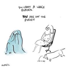 a drawing of a man sitting in a chair next to a dog with the caption you can't have burn