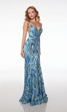 Captivate in the Alyce sequin prom dress 61564. A dazzling sequin print draws the eye with your every move in this tight prom dress. Chic and supportive, illusion insets accent the plunging v-neckline and sheer sides. Providing a customizable fit, corset-style lace-up ties criss cross against the open back of this v-neck prom dress. A small train adds a final touch of elegance to this mesmerizing sequin designer prom dress by Alyce. Horsehair Hem, Alyce Paris Prom Dresses, Tight Prom Dresses, Alyce Paris, Sequin Prom Dress, Prom Designs, Designer Prom Dresses, Sequin Prom Dresses, Prom Girl