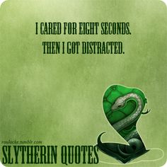 a green snake with the words, i care for eight seconds then i got distracted