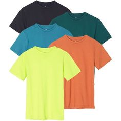 Elevate your child's wardrobe with our 5-Pack of Boys' Cotton Short Sleeve Crew Neck T-Shirts, tailored for outdoor adventures and everyday comfort. Crafted from premium quality cotton, these t-shirts ensure unparalleled softness and durability, making them ideal for active youngsters. Available in sizes ranging from 4 to 18, including options for girls aged 10-12 and 14-16, our versatile white tees cater to a diverse range of ages and preferences. Whether it's a soccer match, a day at the park, Cheap Multicolor Sporty T-shirt, Cheap Sporty Color Block T-shirt, Cheap Relaxed Fit Color Block T-shirt, Cheap Color Block Relaxed Fit T-shirt, Day At The Park, Boy Activewear, Soccer Match, Kids Clothes Boys, Peak Performance