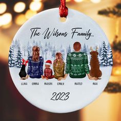 Family Christmas Ornaments With Pets | Personalized Christmas Ornaments Family of 4 With 2 Dogs Family With Dog, Personalized Family Ornaments, Personalized Christmas Ornaments Family, 2 Dogs, Ornament Family, Dog Christmas Ornaments, Family Christmas Ornaments, Family Of 4, Family Ornament