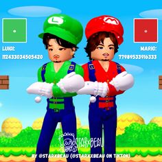 an image of two people in mario and luigi