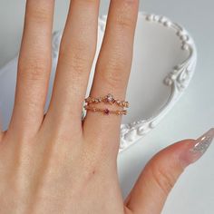 📌 Please Note: When adjusting the ring, please squeeze or expand the ring body slowly and gently. 💎 Materials: 14k Rose Gold Electroplated - more durable than regular platings Cubic Zirconia 📐 Size: Adjustable Open Design - Size 5+ Dainty Adjustable Rose Gold Diamond Ring, Adjustable Dainty Rose Gold Diamond Ring, Adjustable Rose Gold Couple Rings For Promise, Adjustable Stackable Rose Gold Diamond Ring, Adjustable Rose Gold Stackable Crystal Ring, Adjustable Rose Gold Couple Rings, Open Design, Adjustable Stackable Rose Gold Crystal Ring, Adjustable Rose Gold Stackable Birthstone Ring, Adjustable Dainty Ruby Promise Ring