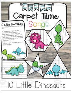 an image of the little dinosaur song book for children to read and practice their sounds