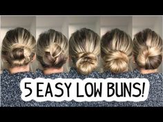 This is a guide on cute low messy bun ideas. Learn how to do a low messy bun in 5 different ways in this easy hair tutorial. Easy Updo Buns For Long Hair, Hair Updos Messy Bun, Long Hair Low Buns Messy, Easy Hair Updos Long Hair, Super Long Hair Messy Bun, Hair Easy Updo Medium, Cute Bun Medium Hair, Low Bun How To Easy, Bun Hairdos For Long Hair