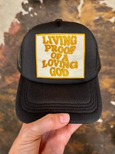 Get ready to be obsessed with your new Embroidered Patch Christian Foam Trucker Hat! Keep up with the latest trends while also spreading your faith!  Hats are one size fits most and 100% polyester! While they are durable, we suggest not fully submerging them in water!  Our embroidered patches are applied with an iron on adhesive and commercial grade heat press! Did we mention these make the perfect Christian gift?! Handmade with love by us for you! Letter Embroidery Trucker Baseball Cap, Custom Embroidered Snapback Trucker Hat, Embroidered Snapback Hat, Embroidered Text Cap One Size Fits Most, One Size Fits Most Cap With Embroidered Text, Custom Embroidered Trucker Baseball Cap, Custom Embroidered Trucker Hat Baseball Cap, Custom Embroidered Trucker Hat, Baseball Cap Style, Trucker Hat With Letter Embroidery And Curved Brim