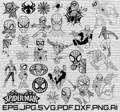 spiderman svg and dxf files