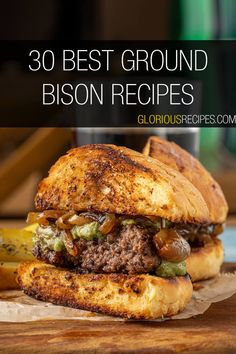 Ground Bison Recipes Ground Bison Recipes, Bison Recipes, Ground Bison, Bison Burgers, Healthy Alternatives, Ground Beef