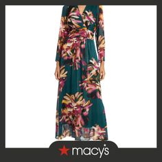 in stock Casual Wedding Guest Dresses, Long Sleeve Chiffon Dress, Illusion Dress, Daytime Dresses, Maxi Dress Wedding, Maggy London, Floral Print Maxi Dress, Floral Print Maxi, Chiffon Long Sleeve