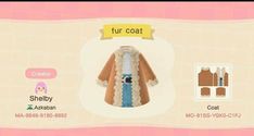 an animal crossing character is wearing a coat