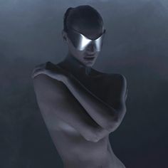 an image of a naked woman with glowing eyes