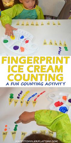 fingerprint ice cream counting activity for kids