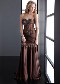 Jasz Couture Prom Dresses, Jasz Couture, Satin Prom Dress, Gorgeous Gowns, Brown Dress, Evening Dresses Prom, Corset Dress, Formal Gowns, Prom Dresses Long