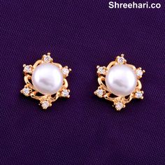 Pearl Earrings Designs, Gold Earrings Models, Gold Necklace Simple, Earrings For Sale, Gold Jewelry Stores, Antique Jewelry Indian, Jhumki Earrings