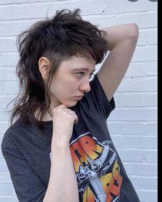 Mullet For Heart Shaped Face, Mullethawk Women, Mullet With Long Sides, Mullet With Face Framing, Shaved Side Hairstyles Curly, Punk Hair Mullet, Curly Punk Mullet, Faux Hawk Mullet Women, Shaved Sides Alt Hair