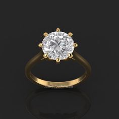 a diamond ring on a black background