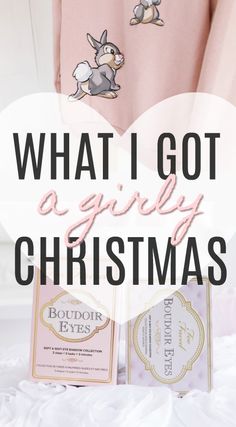 What I got for Christmas 2018 blog haul, just girly things, bath and body lotions and things for the make-up collection. Featuring Too Faced Boudoir Eyes palette, Disney Thumper merch, feminine fashion, things for a pretty bedroom and lots of girly aesthetic for a pink Christmas this winter! Chocolate Dip, Princess Life, Maybelline Eyeshadow, Revolution Eyeshadow