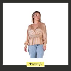 in stock Gold V-neck Top For Fall, Gold V-neck Blouse For Work, Gold V-neck Chic Blouse, Chic Gold V-neck Blouse, Elegant Gold V-neck Blouse, Gold V-neck Blouse For Fall, Gold V-neck Casual Blouse, Casual Gold V-neck Blouse, Plus Size Satin