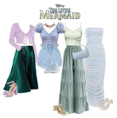 Ariel Inspired Outfits Casual, Modern Day Ariel Outfits, Mermaid Aesthetic Outfit Summer, Mermaid Core Aesthetic Outfits Casual, Ariel Fits, Ariel Aesthetic Outfit, Ariel Modern Outfit, Ariel Bounding, Mermaid Vibes Outfit