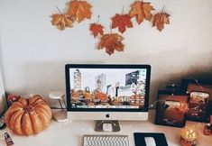 a desktop computer sitting on top of a white desk