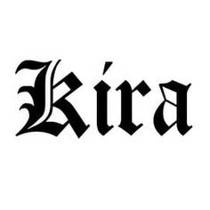 the word kra written in black ink on a white background