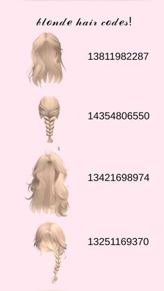 Berry Avenue Hair Combos, Berry Avenue Hair, Brookhaven Outfit, Blonde Hair Roblox, Bloxburg Outfits, Blonde High, Hair Roblox