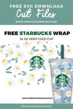 a starbucks cup with the text free starbucks wrap